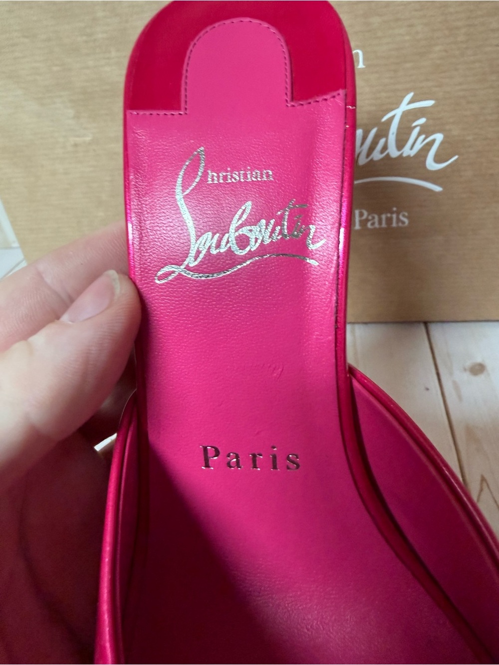Christian Louboutin Miss Z Pointed Toe Mule Sandal Pinup Pink Sz 36 / 6 - Picture 10 of 13